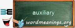 WordMeaning blackboard for auxiliary